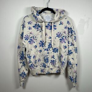 Rag & Bone City Floral Print Organic Cotton Hoodie Sweatshirt Size XS Women’s